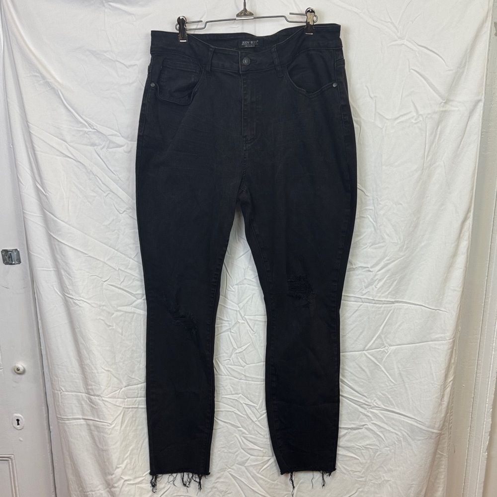 Judy Blue slim fit mid rise women’s denim jeans black size 16W